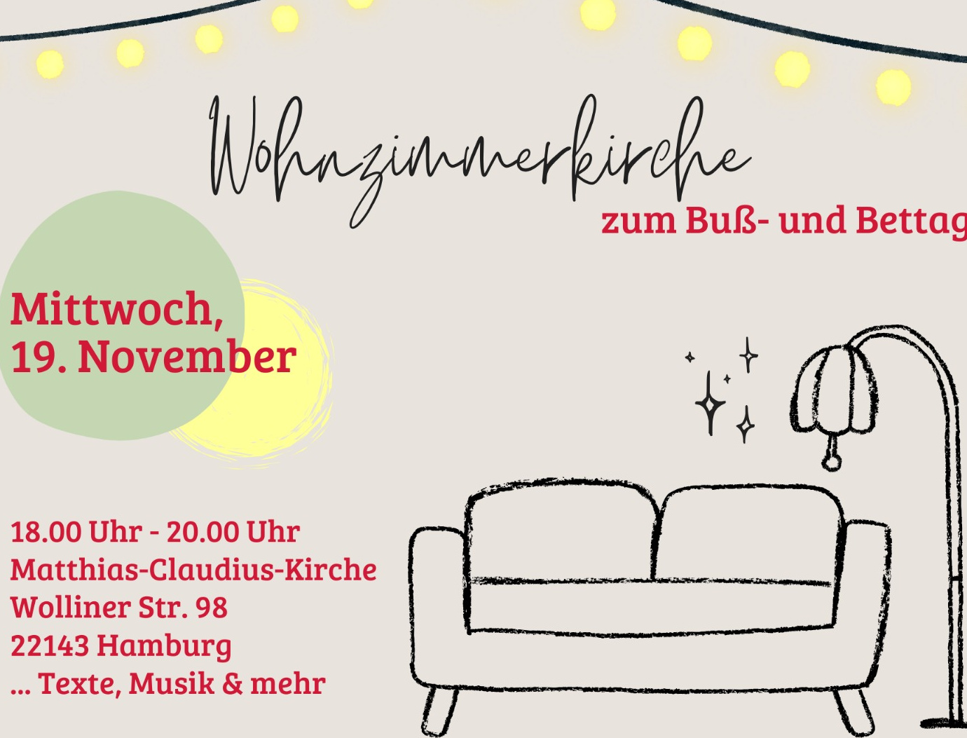 Wohnzimmerkirche zm Buß- und Bettag