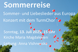 Sommerreise: Sommer- und Liebeslieder aus Europa – Konzert mit dem TurmChor