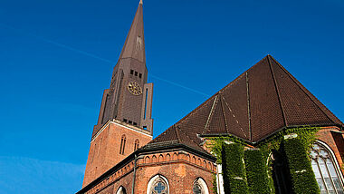 Blick auf die St. Jacobikirche in Hamburg