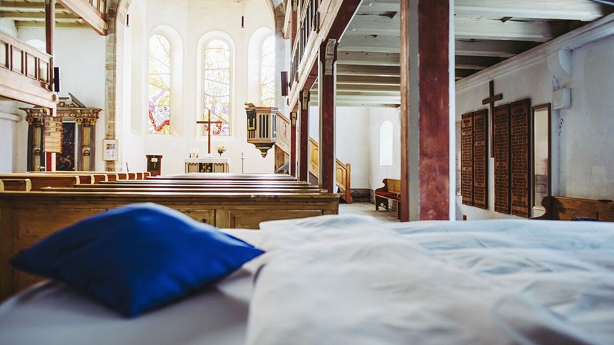 Die Herrbergskirche in Neustadt - Beispiel für eine alternative Nutzung von Kirchräumen.