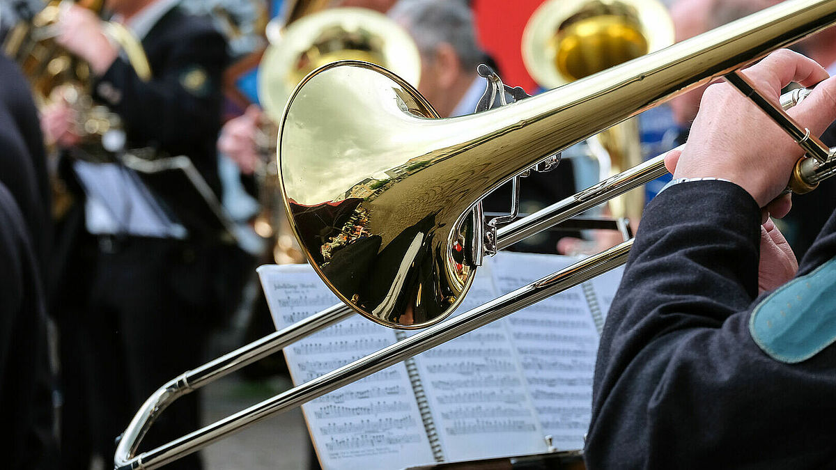 Der Posaunenchor gibt ein Konzert