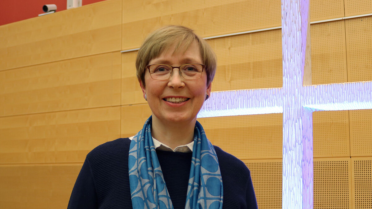 Pastorin Claudia Bruweleit bei ihrer Entpflichtung im Januar 2023 in Kiel