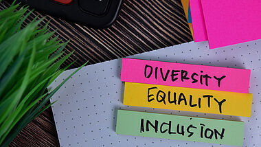 Aufkleber: Diversity, Equality, Inclusion