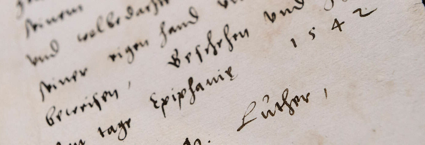 Martin Luthers Testament von 1542, zeitgenoessische Kopie von 1542 mit eigenhändigem Vermerk von Philipp Melanchthon