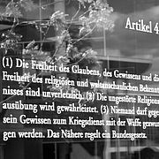 Artikel 4 im Grundgesetz: "Die Freiheit des Glaubens..."