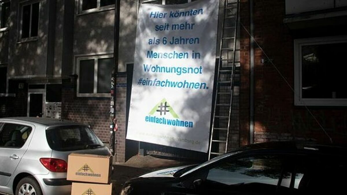 Mit der Kampagne #einfachwohnen wird auf "Wohnungsnotfälle" aufmerksam gemacht.