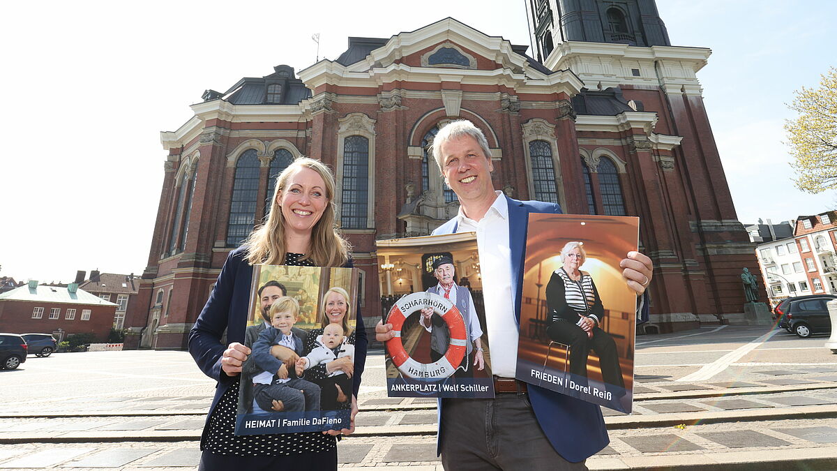 Für Kathrin da Fieno ist der Michel eine spirituelle Heimat. Die ganze Geschichte erzählt sie auf der neuen Aktionsseite der Stiftung. Zum Start des Projekts wirbt sie zusammen mit Stiftungsgeschäftsführer Michael Kutz um Unterstützer.