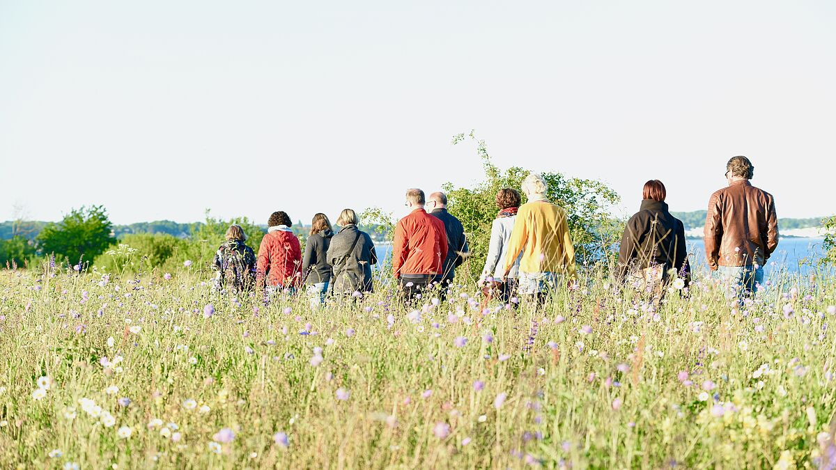 Die Wandergruppe bei der "Generalprobe" an der Ostseeküste.