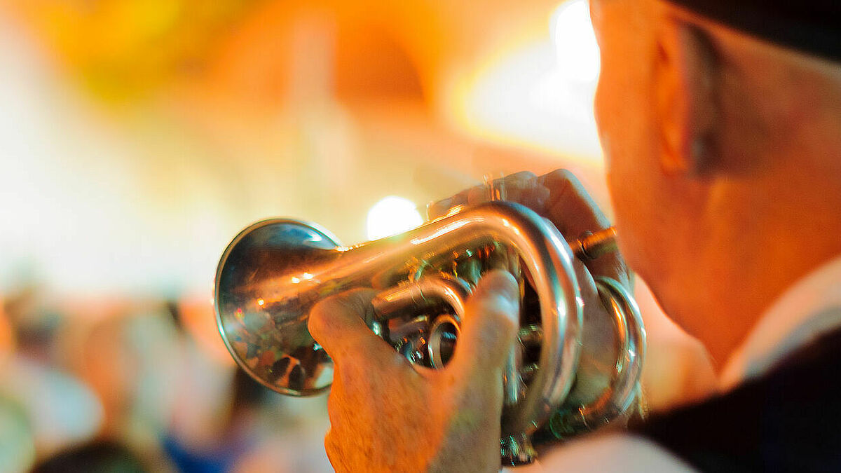 Klezmer-Musiker auf einem Festival in Israel.