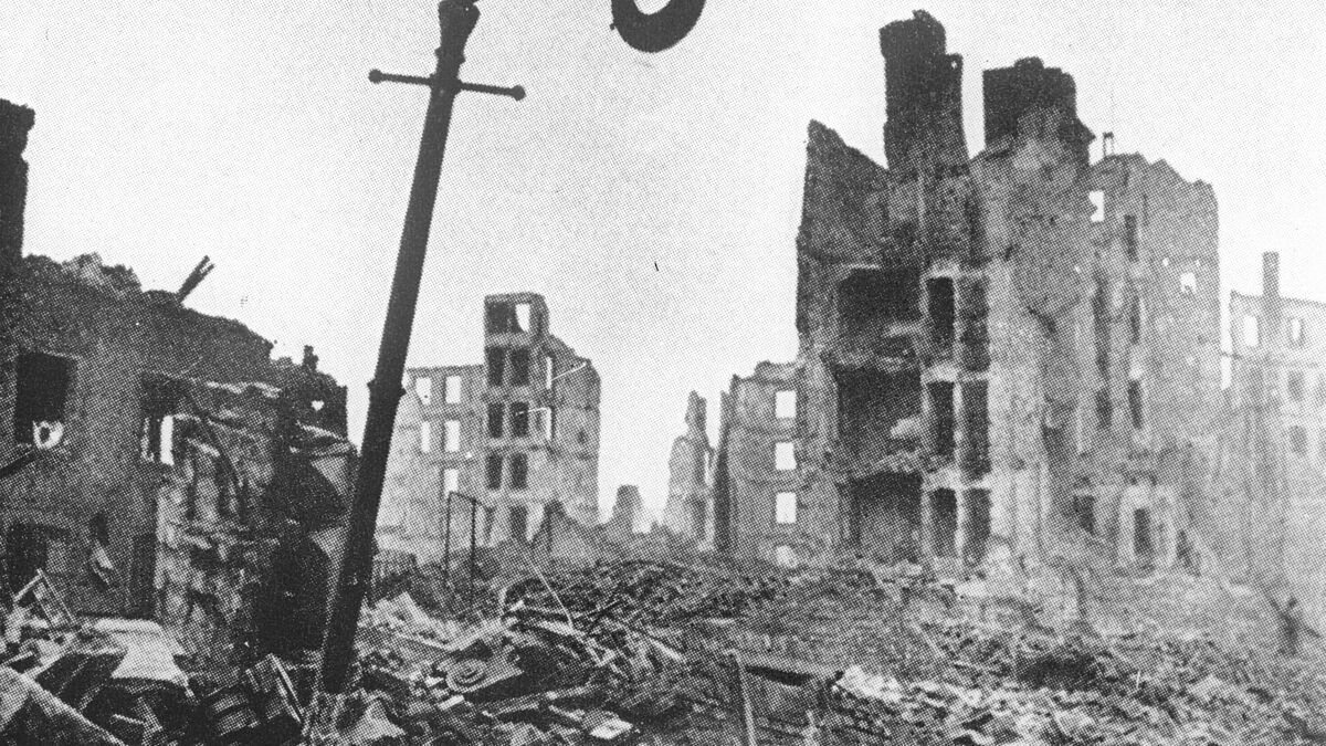 Ein Bild der Zerstörung: Die Hamburger Innenstadt 1945.