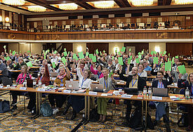 Journal zur Landessynode im September 2025, Tag 3 Abstimmung Klimaschutzgesetz Landessynode September 2025 Blick ins Plenum