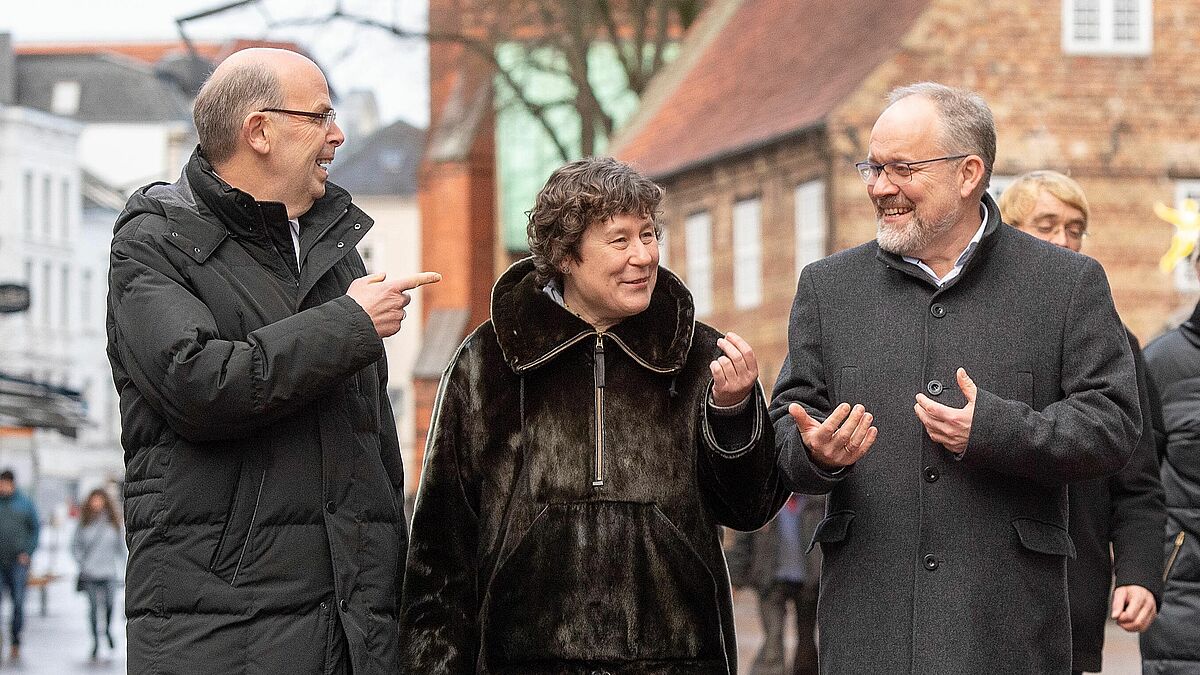 Bischof Gothart Magaard, Bischöfin Marianne Christiansen und Bischof Elof Westergaard treffen sich regelmäßig zu Gesprächen und Austausch.